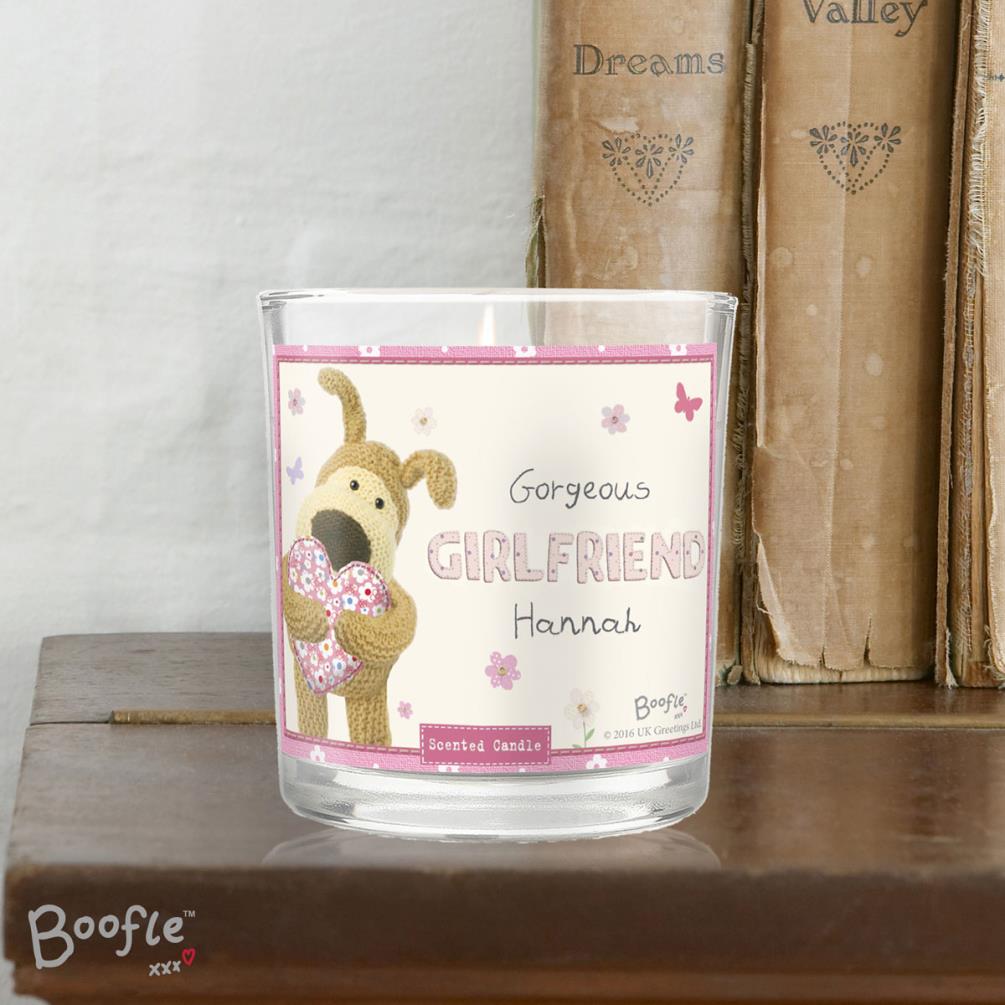 Personalised Boofle Flowers Scented Jar Candle Extra Image 1